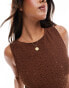 Фото #2 товара ASOS DESIGN textured slash neck top in chocolate