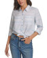 ფოტო #4 პროდუქტის Petite Classic Button-Front Shirt