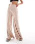 ASOS DESIGN Tall jersey palazzo beach trouser in beige Бежевый, 42 - фото #2