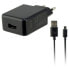 Фото #1 товара Зарядное для розетки + Кабель микро-USB KSIX USB 2A Чёрный