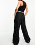 ASOS 4505 Running Club woven track pant with graphic in black