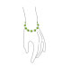 ფოტო #2 პროდუქტის Protection Good Luck Amulet Turkish Opaque Green Glass Bead Evil Eye Bracelet For Women Sterling Silver 7 Inch