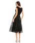 ფოტო #3 პროდუქტის Women's Sequined Cap Sleeve Fit And Flare Dress