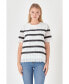 ფოტო #3 პროდუქტის Women's Lace Striped Top