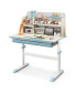 Фото #8 товара Height Adjustable Kids Study Desk with Tilt Desktop for 3-12 Years Old