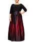 ფოტო #1 პროდუქტის Plus Size Ombré Ballgown