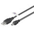 Wentronic USB 2.0 Hi-Speed Cable with USB Certificate - Black - 3 m - 3 m - Mini-USB B - USB A - USB 2.0 - 480 Mbit/s - Black