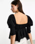 Reclaimed Vintage blouse with puff sleeve and asymmetric hem