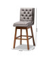 Gregory Modern Transitional Swivel Bar Stool Set, Set of 2