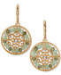 ფოტო #1 პროდუქტის Gold-Tone Pavé & Bead Flower Round Drop Earrings