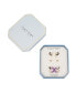 Mother of Pearl Inaly Heart Stud and Purple Enamel Hoop 6-Piece Earring Set