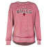 NBA Chicago Bulls Women's Ombre Arch Print Burnout Crew Neck Fleece Sweatshirt