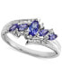 ფოტო #1 პროდუქტის Sapphire (3/4 ct. t.w.) & Diamond (1/10 ct. t.w.) in 14k Gold (Also in Tanzanite, Ruby and Emerald)