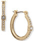 Фото #1 товара Crystal Cube Small Hoop Earrings, .9"