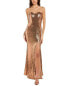 Фото #1 товара Платье женское Black by Bariano Olivia Copper Sequin 64 дюйма 100% полиэстер