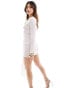 Kaiia sheer tie detail mini beach dress in white Белый, 46 - фото #2