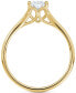 ფოტო #4 პროდუქტის Diamond Oval-Cut Engagement Ring (1/2 ct. t.w.) in 14k Gold