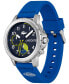 ფოტო #2 პროდუქტის Men's Endurance Blue Silicone Watch Strap Watch 44mm