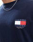 Tommy Jeans flag logo back print t-shirt in navy