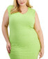 Trendy Plus Size Sleeveless Textured Dress, Created for Macy's