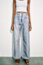 Фото #2 товара Блестящие джинсы trf loose со средней посадкой ZARA