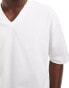 ASOS DESIGN heavyweight oversized v-neck t-shirt in white