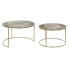 Set of 2 tables DKD Home Decor Golden Metal Aluminium 76 x 76 x 44 cm