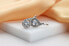 Фото #5 товара Sparkling silver earrings with clear zircons EA756W