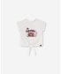 Фото #1 товара Girl Organic Cotton T-Shirt With Knot White - Child