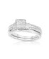Diamond Square Cluster Ring (1/4 ct. t.w.) in 14k Gold-Plated Sterling Silver or Sterling Silver