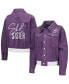 Women's Purple Minnesota Vikings Corduroy Button-Up Jacket