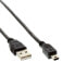 InLine USB 2.0 Mini Cable USB Type A male / Mini B male - 5pin - black - 1.5m