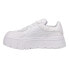 Фото #3 товара Puma Mayze Platfrom Stack Edgy Lace Up Womens White Sneakers Casual Shoes 38844