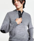 Фото #3 товара Men's Regular-Fit Space-Dyed 1/4-Zip Mock Neck Sweater, Created for Macy's