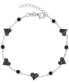 ფოტო #1 პროდუქტის Black Spinel Heart Chain Bracelet (1-1/4 ct. t.w.) in Sterling Silver