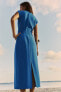 Фото #4 товара Платье из крепа с декорированным вырезом ZARA