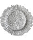 Фото #1 товара Jay Import Glass Silver-Tone Reef Charger Plate