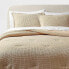 Фото #1 товара Twin/Twin Extra Long Washed Waffle Weave Comforter and Sham Set Horseradish -