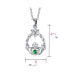 Фото #4 товара Bling Jewelry traditional Irish Kelly Green Cubic Zirconia CZ Celtic Infinity Love Knot Friendship Heart Claddagh Pendant Necklace For Women Teen .925 Sterling Silver