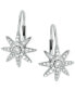 ფოტო #1 პროდუქტის Cubic Zirconia Starburst Leverback Earrings, Created for Macy's