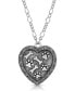 ფოტო #1 პროდუქტის Pewter Heart Paw and Bones Necklace