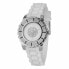 Фото #2 товара женские часы аналоговые круглые силиконовый белый браслет Justina