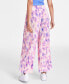 Фото #2 товара Petite Printed Plisse-Knit Pants, Created for Macy's