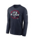 Men's Navy Houston Texans 2023 AFC South Division Champions Locker Room Trophy Collection Long Sleeve T-shirt