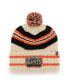 Фото #1 товара Men's Natural San Francisco Giants Home Patch Cuffed Knit Hat with Pom