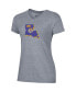 Women's Gray LSU Tigers Vault Logo V-Neck T-shirt