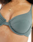 Фото #2 товара Cotton On balconette bra bikini top khaki