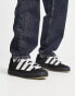 Фото #4 товара adidas Originals Adimatic gum sole trainers in black and white