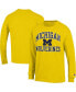 Фото #1 товара Men's Maize Michigan Wolverines High Motor Long Sleeve T-shirt