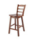 Фото #6 товара Кухонный стул с опорой из дерева Winsome scalera 38.4" Wood Ladder-Back Swivel Seat Counter Stool